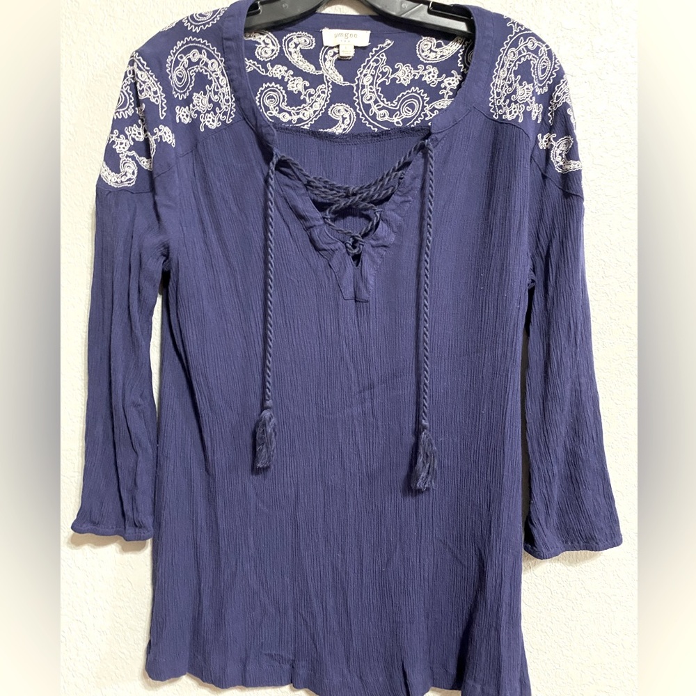 Boho Embroidered Poet Style Blouse